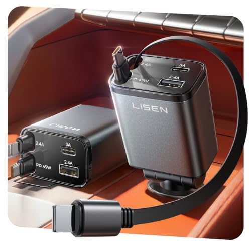 Retractable Car Charger (Grey / 31.5 Inch（2Pack）)