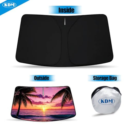 Sunset Beach Style Windshield Sun Shade for 2014 (for 2014-2019 Chevy Silverado-Sunset Beach)