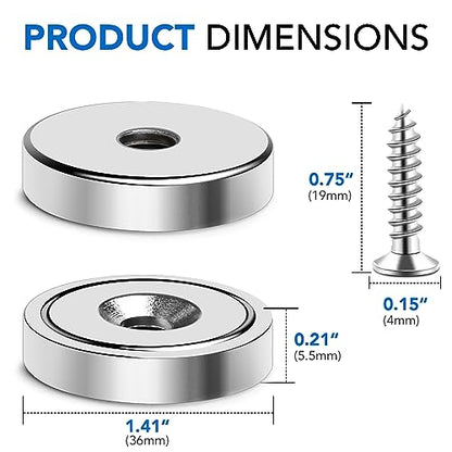 Magnet 150LB+ Neodymium Cup with Super Strong Attraction