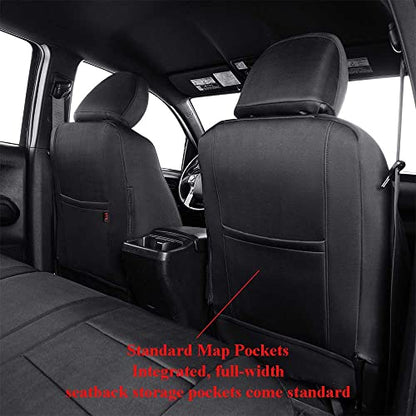 Custom Fit Tacoma Front Car Seat Covers for Toyota Tacoma 2016 2017 2018 2019 2020 2021 2022 2023 Double Cab ((Black) / 2016-2023 Double&Access Cab-Only 1st Row)