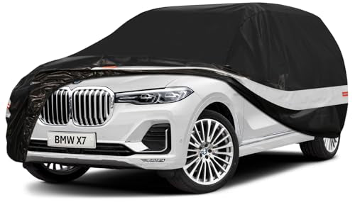10 Layers SUV Car Cover Custom Fit for BMW X7 (Black Gray / Custom Fit for BMW X7)