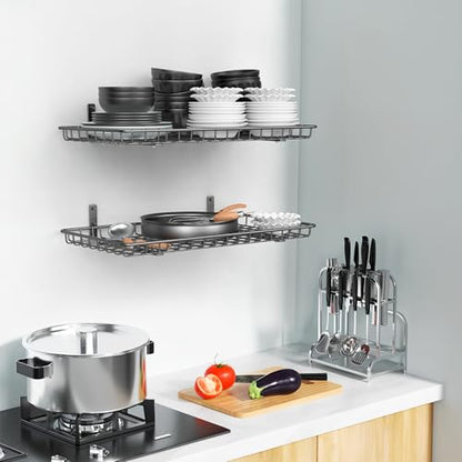 12x24 inch Wall Shelves (Black / 12x24 in)