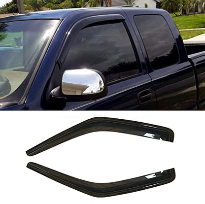 2PCS Side Window Wind Deflectors for Silverado (Silverado/Sierra Regular Cab)