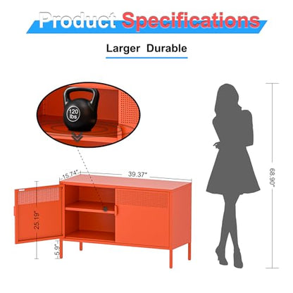 2 Door Accent Cabinet (Orange / 25''H)