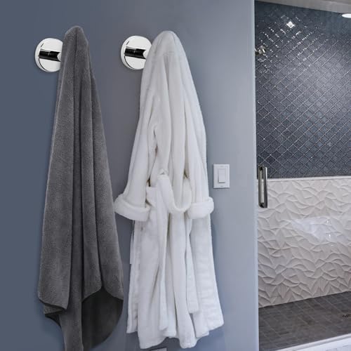 Bath Towel Hooks (Chrome Finish / 8 Pack)