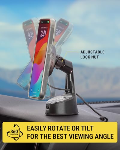 MagicMount Charge Pro Qi2 Fast Wireless Charging MagSafe Car Mount Charger (Window / Dash Suction / Circle)