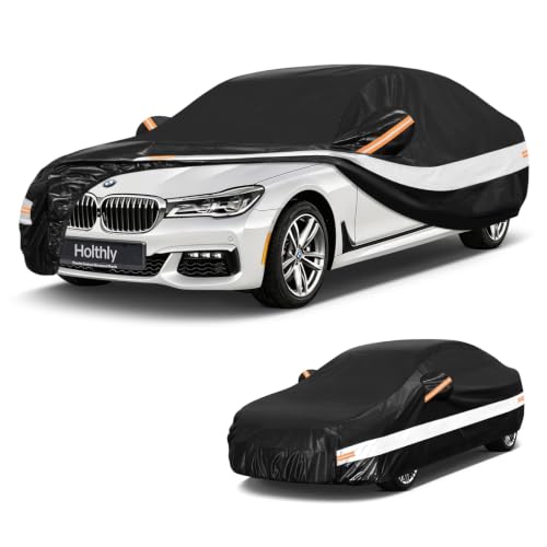 10 Layers Sedan Car Cover Custom Fit BMW 7 (Black Gray / Custom Fit for BMW 7-Series)