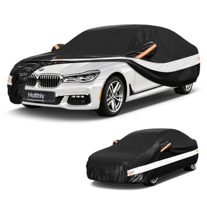10 Layers Sedan Car Cover Custom Fit BMW 7 (Black Gray / Custom Fit for BMW 7-Series)