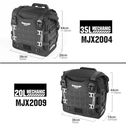 Motorcycle Saddlebag 20L Waterproof (Black 20L)