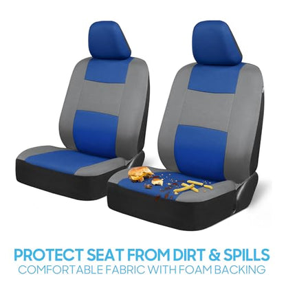 PolyPro Car Seat Covers Full Set in Blue & Gray (Blue & Gray)