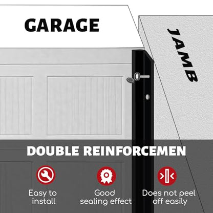 Garage Door Seal Top and Sides Seal Strip (Black / 40FT)