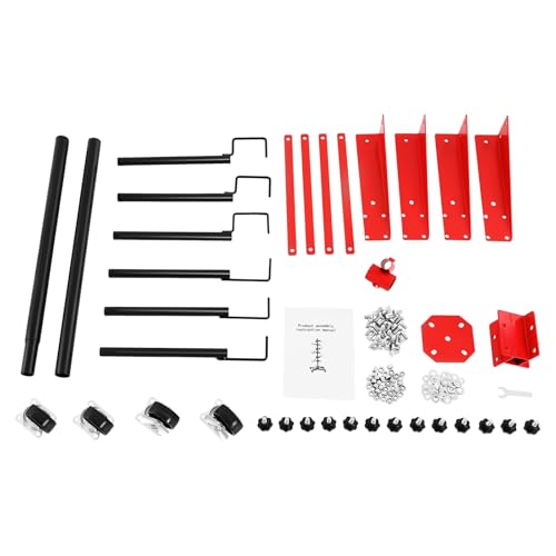 Panel Tree Stand for Painting Rotatable FreeStanding Panel Paint Holder with Wheels Adjustable Center Post for Hang Automotive Doors Fenders Bumpers (18.5*18.5*47.24 in)