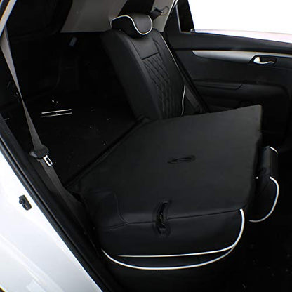 Custom Seat Covers for KIA Sportage 2023 (Black with White Piping / 2023-2026 Sportage (No LX))