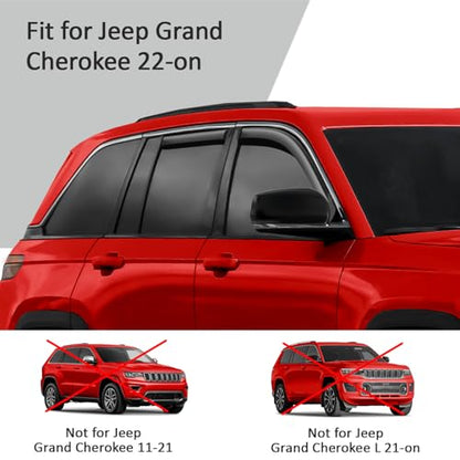 in Channel Extra Durable Rain Guards for Jeep Grand Cherokee 2022 (For Grand Cherokee 22-26)