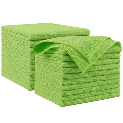 Microfiber Cleaning Cloth (Green / 20PK)
