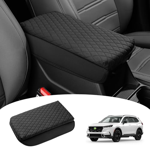 Center Console Cover for Honda CRV 2026 2025 2024 2023 Accessories CRV Armrest Cover Center Console Cushion Pad Leather Miiddle Console Lid Arm Rest Seat Box Cover Protector Anti (Size for Honda CRV 2023-2026)