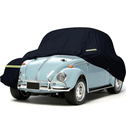 Waterproof Car Cover for VW Beetle Sedan 2 (1960-1980 Volkswagen-Black)