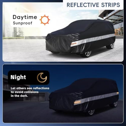 10 Layers Minivan Car Cover Custom Fit for Honda Odyssey (Black Gray / Custom Fit for Honda Odyssey-1)