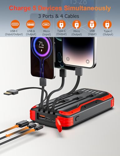 Solar Power Bank 40000mAh (Red)