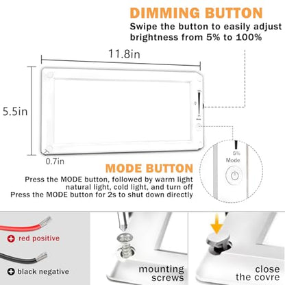4 Pack 12 in RV LED Interior Lights (White / 4 pack)
