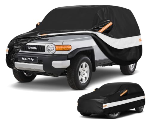 10 Layers SUV Car Cover Custom Fit for Toyota FJ Cruiser (Black Gray / Custom Fit for Toyota FJ Cruiser)