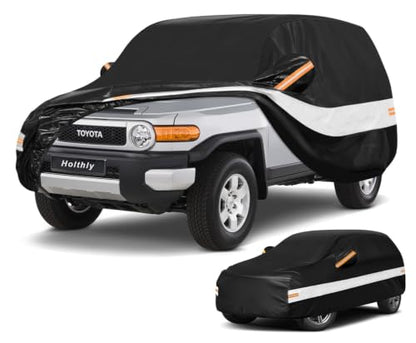 10 Layers SUV Car Cover Custom Fit for Toyota FJ Cruiser (Black Gray / Custom Fit for Toyota FJ Cruiser)