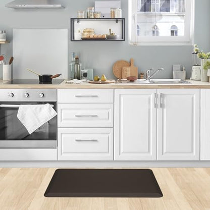 Kitchen Mat Cushioned Anti Fatigue Rug Standing and Comfort Floor Mats (Chocolate / 28"L x 17.3"W x 0.5"Th)