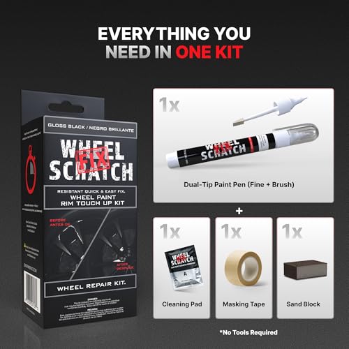 Gloss Black Rim Touch Up Paint (Black - Gloss - Kit)