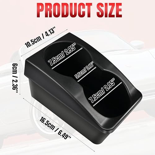 Center Console Cup Holder Insert for Porsche 911 996 & for Boxster 986 1997‑2004 and for Carrera 1999 (18*12*10cm)