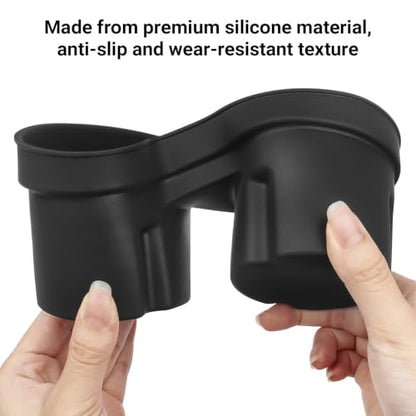 Cup Holder Compatible with Dodge 2015 2016 2017 2018 2019 2021 2022 2023 2024 Challenger Accessories Silicone Material OEM Style Inserts Center Console Organizer (for Dodge 2015-2024 Challenger)