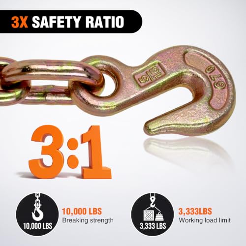 Chain Ratchet Straps 2" x 30' (4Pcs 2in x 30ft Chain Ratchet Straps)