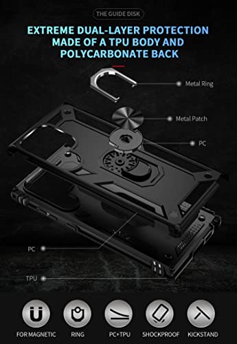 for Samsung Galaxy S23 Ultra 5G Case (for S23 Ultra 5G / Black)