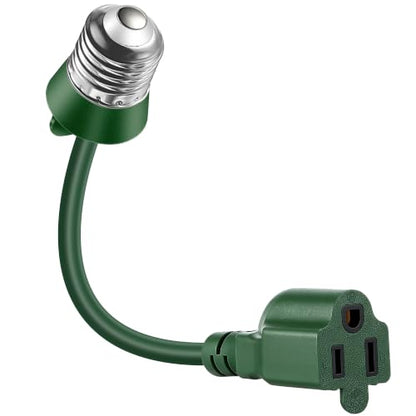 1pcs 3 Outlet Light Socket Adapter (Green)
