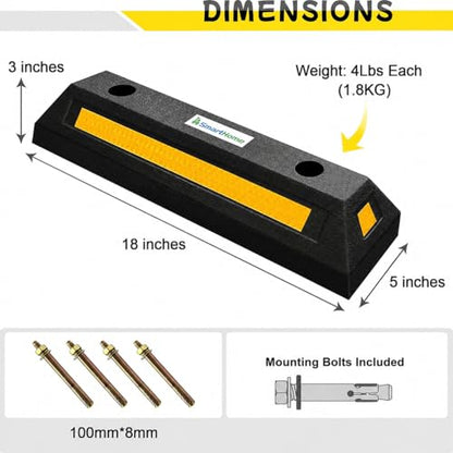 Car Stoppers for Garage (18x5x3IN 4Lbs)