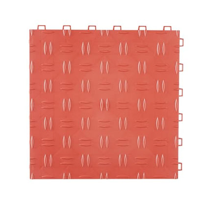 Garage Floor Tiles 12 x 12 x 0.53 inch (25 Pack Tile / Red)