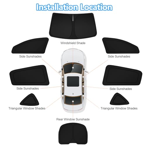 Car Window Shades for Tesla Model Y 2020 (FOR | Model Y 2020-2024 (8pcs))