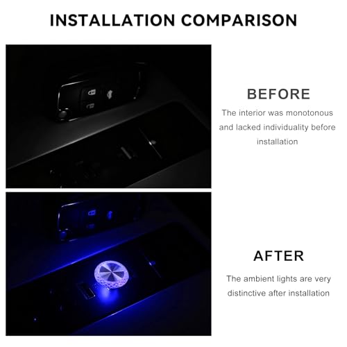 4 PCS USB LED Car Interior Atmosphere Lamp (Blue)