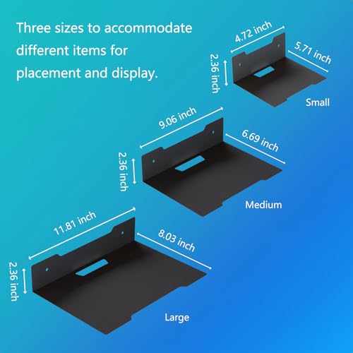 Floating Metal Wall Mount Shelf (9.06" x 6.69")