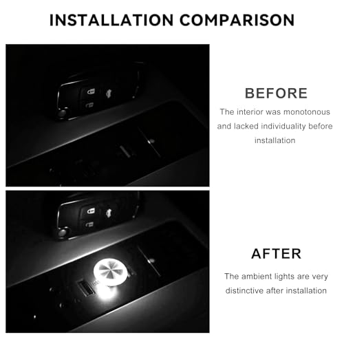 4 PCS USB LED Car Interior Atmosphere Lamp (White)