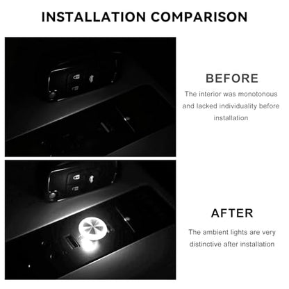 4 PCS USB LED Car Interior Atmosphere Lamp (White)