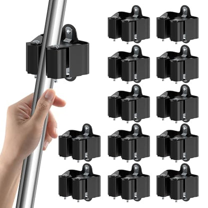 Broom Holder Wall Mount 12 Pack (12 / Black)