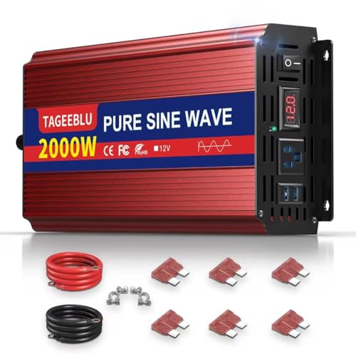 2000 Watt Inverter Pure Sine Wave12V DC to 110V