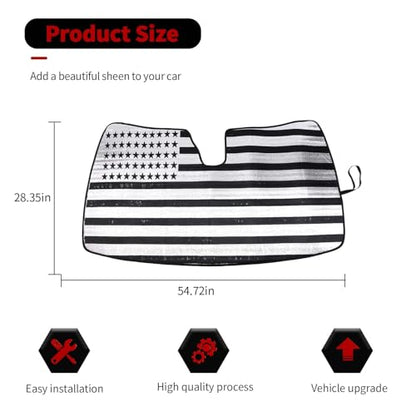 Windshield Sunshade Sun Shade Heat Shield Window Sun Visor Mat for Dodge Durango 2011 (US Flag)