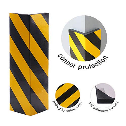 Garage Wall Protector Foam Wall Bumper Corner Guard for Parking Lot 2 Pack (Yellow / 2 pack)