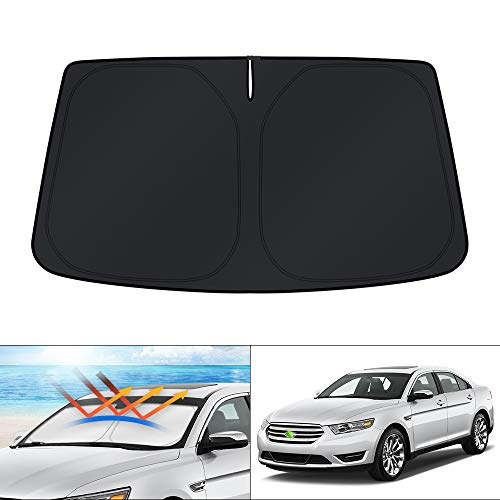 Windshield Sun Shade for Ford Taurus 2013 2014 2015 2016 2017 2018 2019 Accessories Custom Fit Sunshade Sun Visor Protector Foldable Blocks UV Rays Keep Your Car Cooler (FOR | Ford Taurus 2013-2019)