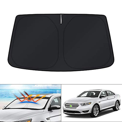 Windshield Sun Shade for Ford Taurus 2013 2014 2015 2016 2017 2018 2019 Accessories Custom Fit Sunshade Sun Visor Protector Foldable Blocks UV Rays Keep Your Car Cooler (FOR | Ford Taurus 2013-2019)