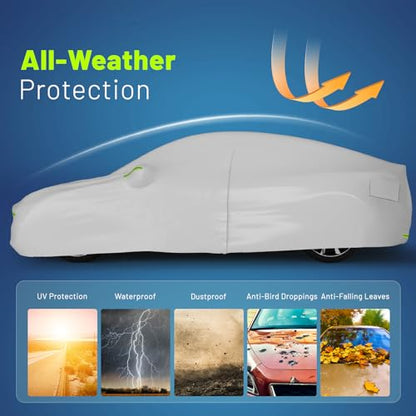 Car Cover Waterproof All Weather Custom Fit for Tesla Model 3