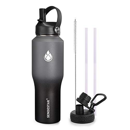 Water Bottle 32oz (Gray&Black / 32 Ounces)