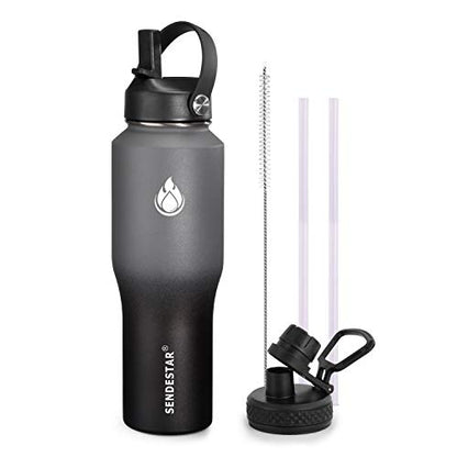 Water Bottle 32oz (Gray&Black / 32 Ounces)
