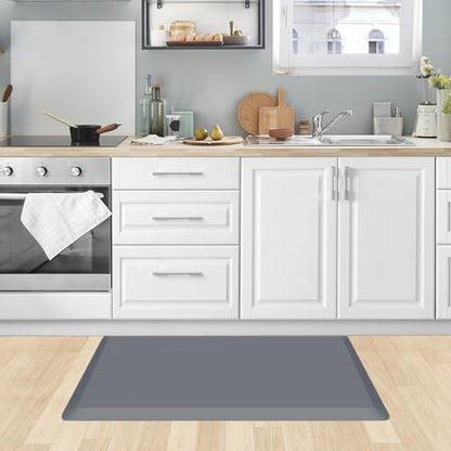 0.8" Thick Kitchen Mat Cushioned Anti Fatigue Rug Comfort Floor Mats (Grey / 32"L x 20"W x 0.8"Th)